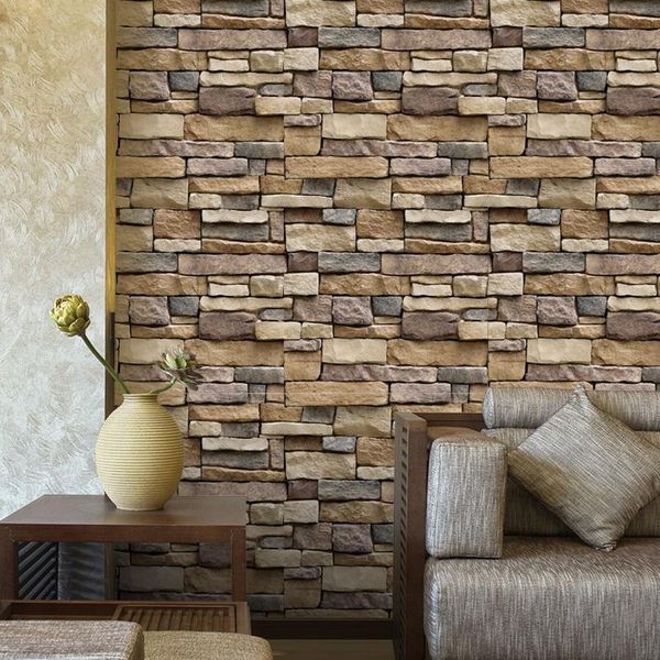 

wallpapers 3d stereo retro brick wallpaper pvc wall sticker waterproof el imitation paper self-adhesive creative persona