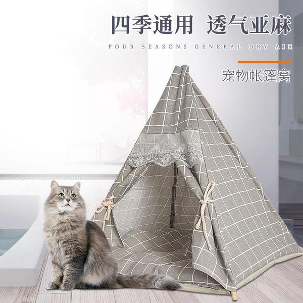 

kennels & pens four seasons cat litter small dog teddy bichon kennel closed, pet tent breathable delivery room