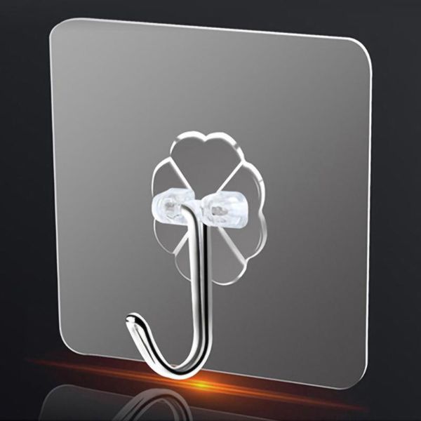 

seamless adhesive hooks 180Â° rotating heavy duty wall kitchen nail sticky hangers tools & rails