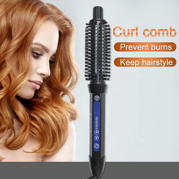 

electric hair brushes 2 in 1 multifunction pro ceramic curler comb brush curlers roller styling tools curling iron
