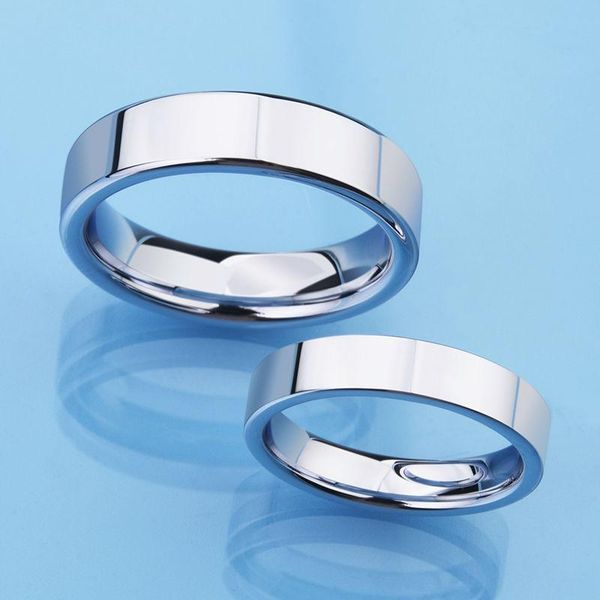 

wedding rings saya brand high polished silver color tungsten for couples 4mm and 6mm width flat comfort fit band size 4-13, Slivery;golden