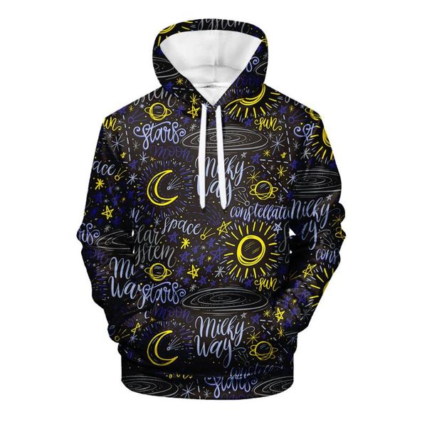 

men's hoodies & sweatshirts cartoon 3d printing hooded sweater loose trend thin velvet autumn and winter product personality hoodie, Black
