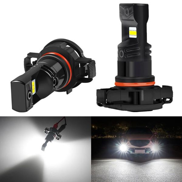 

car headlights katur h16/5202 psx24w led bulbs for cars driving fog lights csp chip super bright 6000k white lighting high power lamp