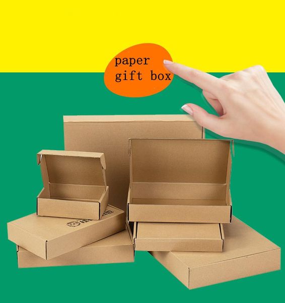 

gift wrap 5pcs kraft box wholesale color package carton small wigs blank 3layer corrugated