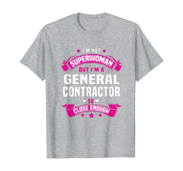 

general contractor t-shirt, White;black