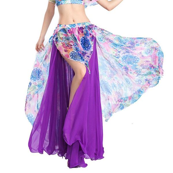 

stage wear women belly dance costume fashion big swing printed skirts dress ladies clothes 6805 w9s3, Black;red