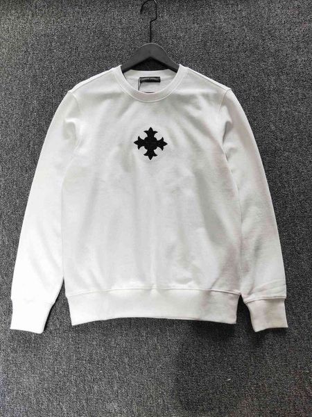 

chrome/heartscotton autumn croxine round neck sweater new 20ss loose leather sticker men's and women's fashion 5znn, Black
