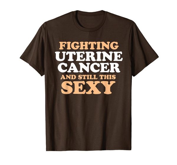 

fighting uterine cancer and still this t-shirt, White;black
