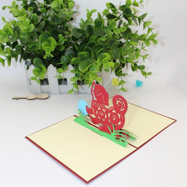 

greeting cards 3d dog shape up year of the card holiday handmade cute gifts