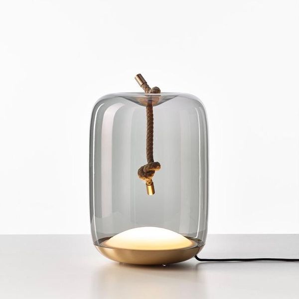 

glass gold table lamp creative office nordic modern minimalist post-modern home bedroom study room lamps