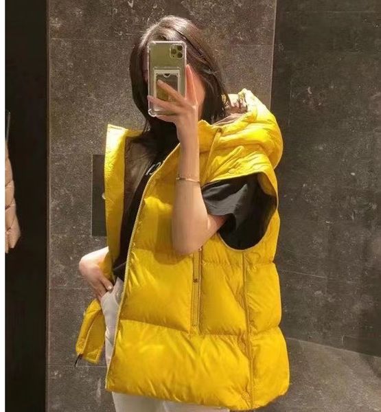 

luxury french ladies down jacket maya france brand designer hooded collar removable sleeves coat, Black