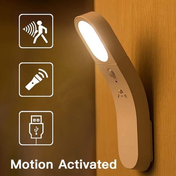 

night lights usb motion sensor human body induction led light strange control cabinet lamps bedside wardrobe cupboard stairs