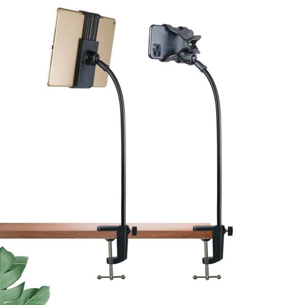 

cell phone mounts & holders holder clip-on flexible mount stand bracket for desk bed 3.5-10.6inch smartphones tablets
