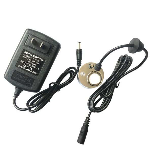 

watering equipments color changing led light ultrasonic nebulizer fog water fountain pond atomizer mist maker with us plug (black)