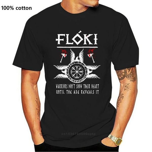

men's t-shirts camiseta de moda para hombres, prenda vestir, con frase floki, ragnar lothbrok valhalla, 2021, White;black