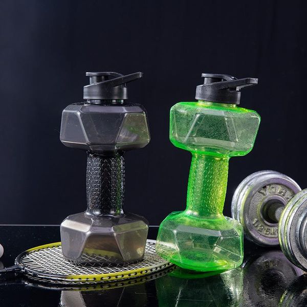 

1.5l dumbbells plastic big large capacity gym sports water outdoor fitness bicycle bike camping cycling bottle for men