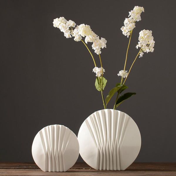 

unique modern vase table creative household ornaments white flower pot living room decoracion casa moderna home decor ed50hp vases