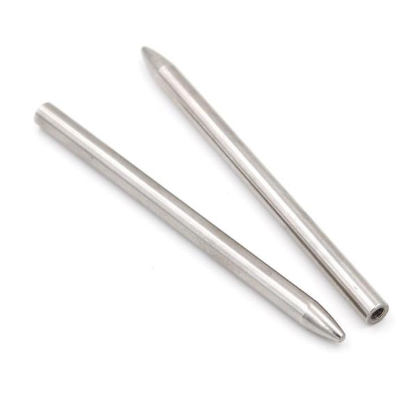

outdoor gadgets 2pcs umbrella rope fids lacing stitching weaving needles stainless steel works for laces, strings, paracord, etc stainless#5