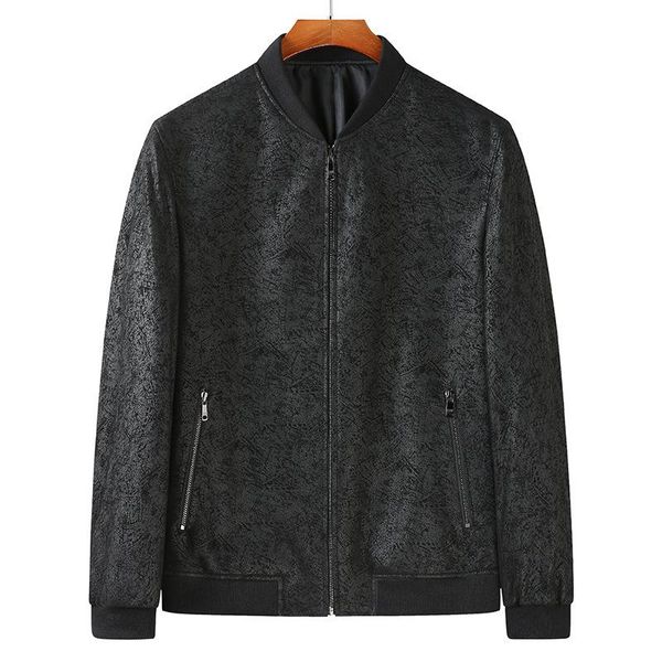 

men's leather & faux big jacket for men, Black