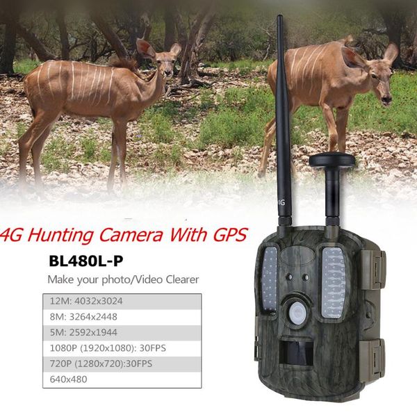 

hunting cameras bl480l-p 4g trail with gps wildlife 12mp forest