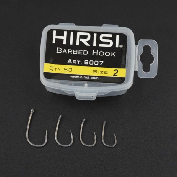 

50pcs/box stainless steel carp fishing coating wide gape barbed hooks curve shank fishhooks