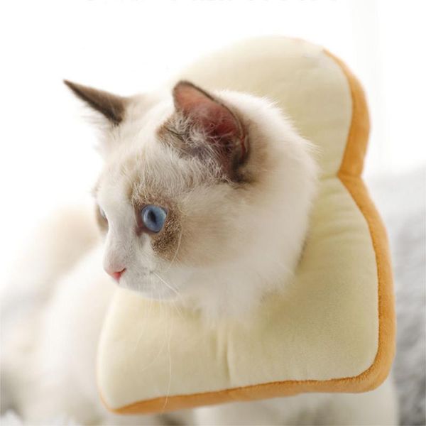

cat collars & leads adjustable bread shape pet protective collar cotton blends neck cover anti-bite wound healing supplies