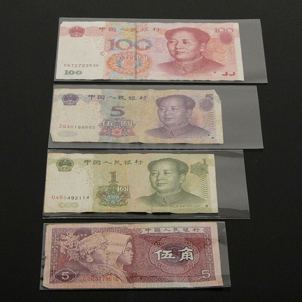 

storage bags 100 pcs paper money stamp collection bag for protect sleeves banknote