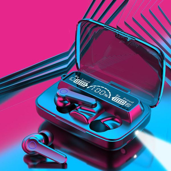 

headphones & earphones m19 tws wireless bluetooth 5.1 touch control hands-earbud noise canceling sport waterproof with mic