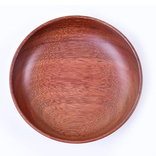 

japanese creative trapezoidal bowl flat botton handle jujube wood bowls