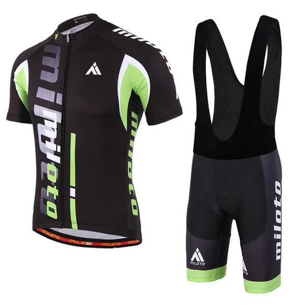 

racing sets miloto pro cycling men summer jersey set road bicycle jerseys mtb wear breathable clothing, Black;blue