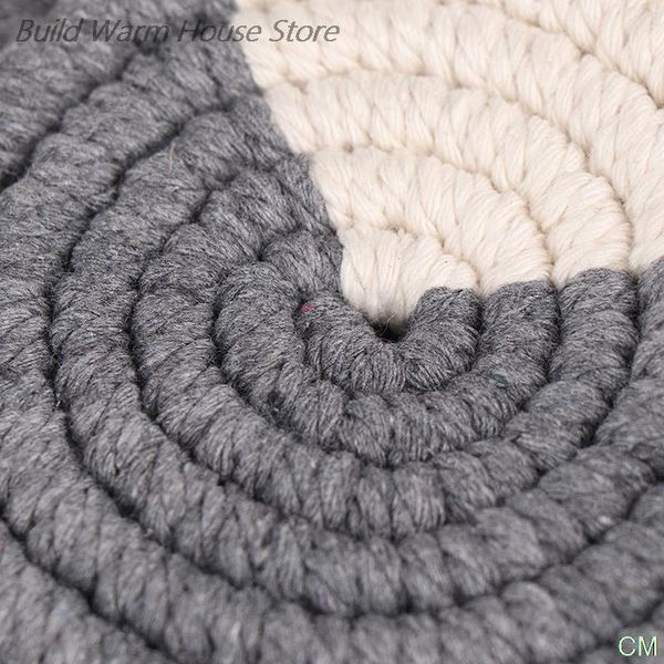 

mats & pads cotton braid handmade macrame cup cushion bohemia style mat
