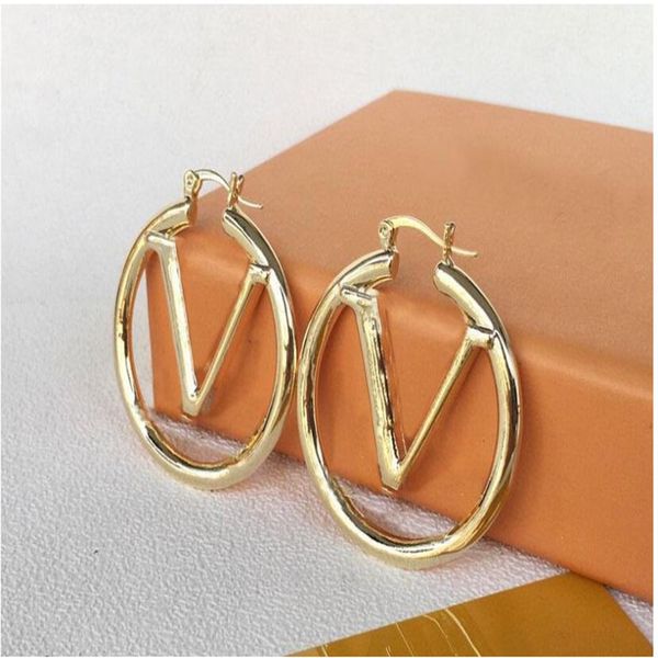 

fashion gold hoop earrings for lady women party wedding lovers gift engagement jewelry for bride, Golden;silver