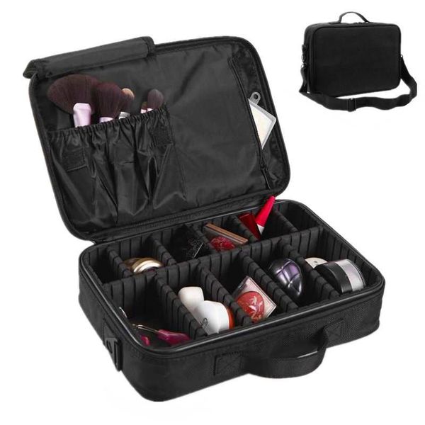 

storage bags fashion women travel large double layer professional cosmetic cases organizer tattoos nail art tool beauty makeup bag