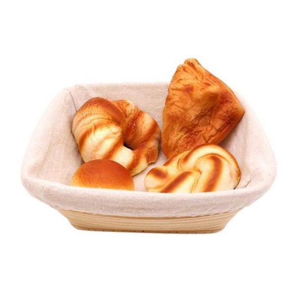 

baking & pastry tools handmade rectangle bread proofing rattan braided basket sourdough proving container bag kit