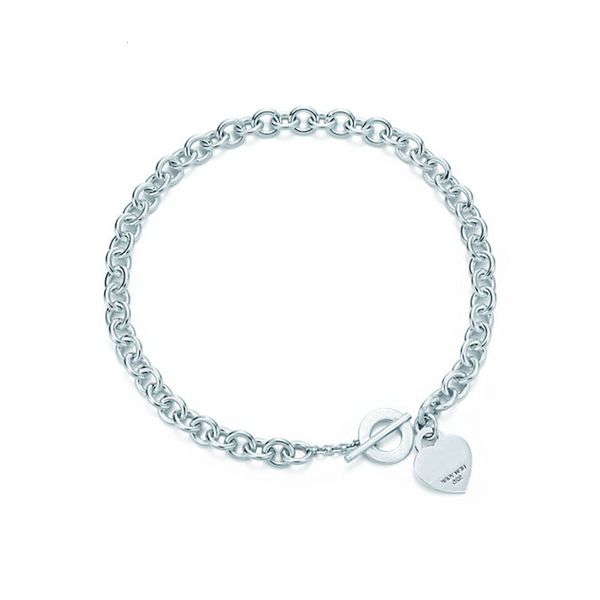 

heart shaped cross key 925 sterling silver necklace bracelet woman jewelry fashionable simple memorial day wedding party