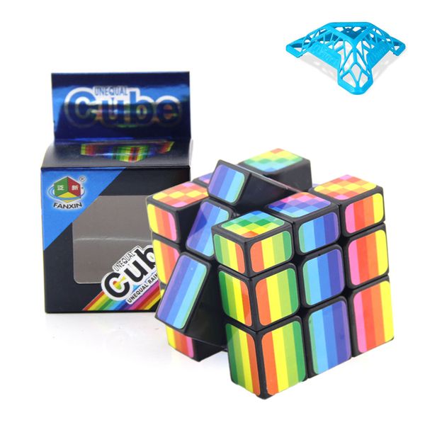 

FANXIN 3x3x3 Rainbow Mirror Speed Puzzle Magic Cube Professional Educational Smoothness Toys Gifts Kids