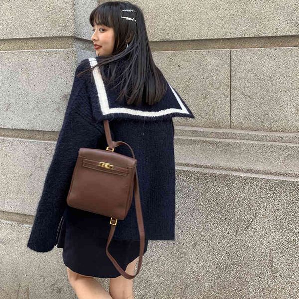 

women's knits & tees gray outer sweater wear feminine fall and winter loosey cardigan jacket western student style, White