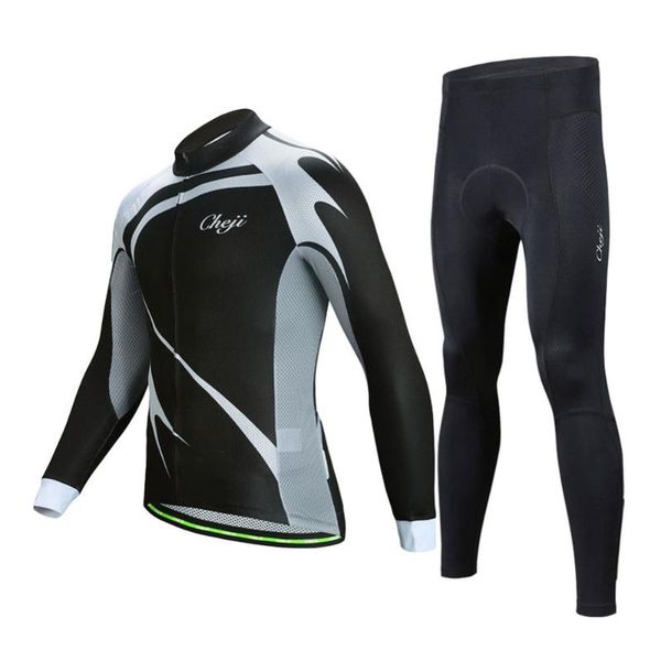 

racing sets spring autumn cycling jersey breathable long sleeve set men's bicycle clothing triathlon mountain bike, Black;blue