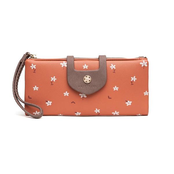 

wallets 2021 printed zipper buckle long wallet multifunction clutch student lady card holder coin purse phone bag, Red;black
