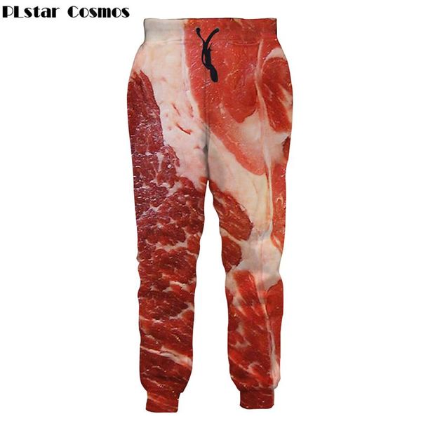 

plstar cosmos meat fashion for men/women baggy jogger pants 3d print sweatpants hip hop trousers casual tracksuit streetwear men's, Black