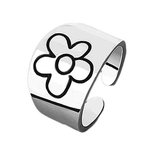 

wedding rings 2021 korean style flower for women punk trendy vintage plum blossom ring small daisy party couple, Slivery;golden