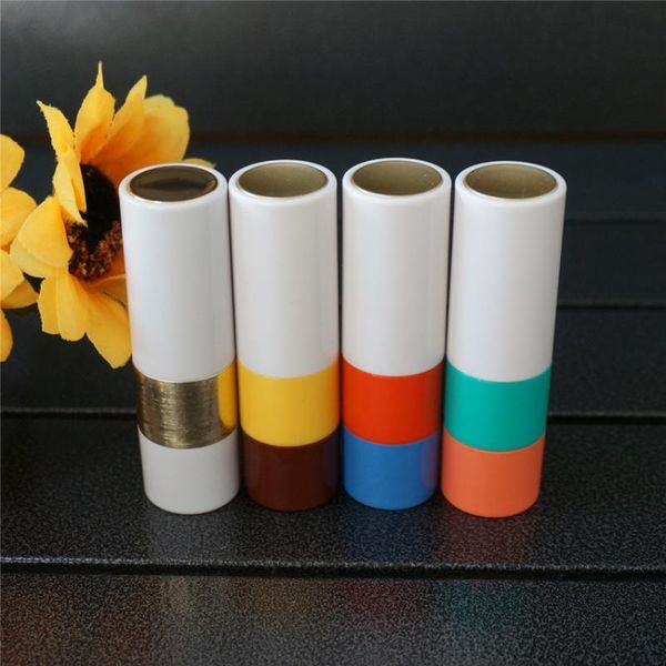

storage bottles & jars 10~50pcs 12.1 caliber empty makeup lipstick tube round color with accentuating iron