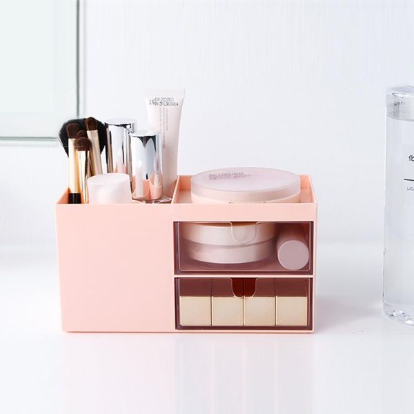 

cosmetic storage makeup organizer drawers jewelry holder convenient bathroom shelve box desknail polish boxes & bins