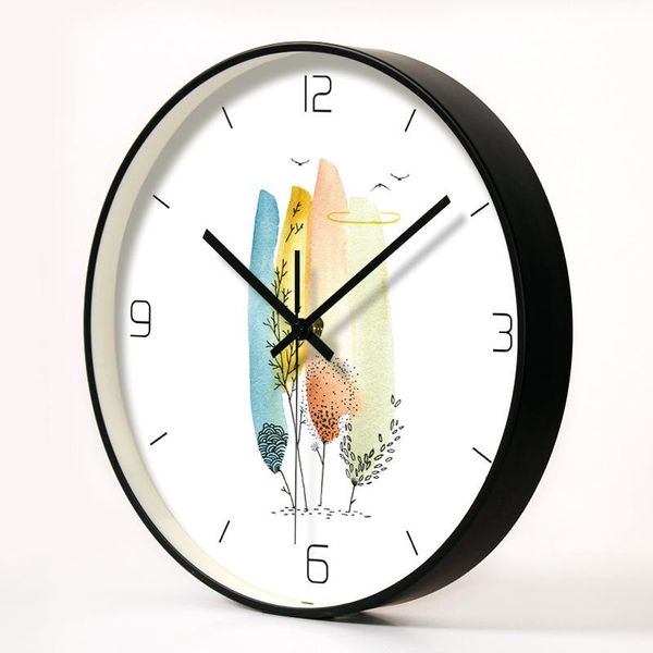 

wall clocks silent nordic clock art modern design home glass simple luxury orologio da parete living room decoration mm60wc