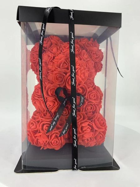 

25cm foam rose bear for christmas gift decorative flowers & wreaths