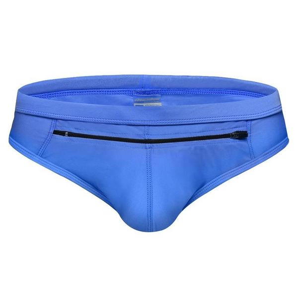

european and american men's swimming trunks summer zipper shorts sports quick-drying beach vacation underwear swimwear