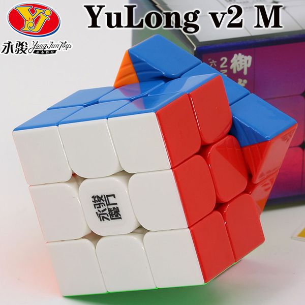 

Magic cubes puzzle YongJun YJ YuLong v2 M 3x3x3 3x3 3*3 magnetic cube magnet professional speed game cube twist toys for kids