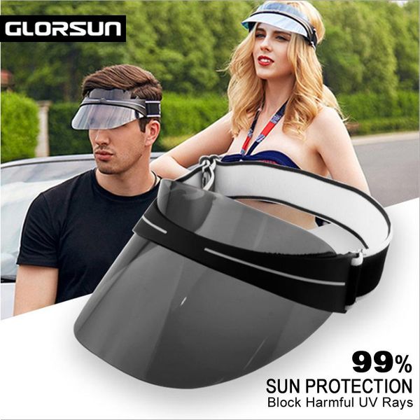 

female fashion empty sun hat letter sports sunshade travel women transparent pc plastic sunscreen driving baseball cap outdoor hats, Black;white