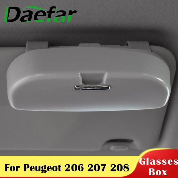 

other interior accessories daefar car sunglasses holder box glasses storage case for 206 207 208 307 308 408 508 2008 301 3008 auto