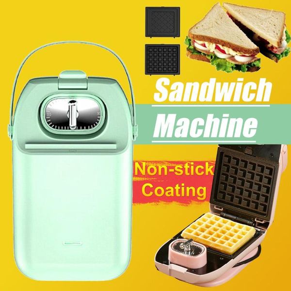 

electric skillets 220v sandwich maker panini waffle timed toaster baking multifunctional breakfast machine pancake sandwichera